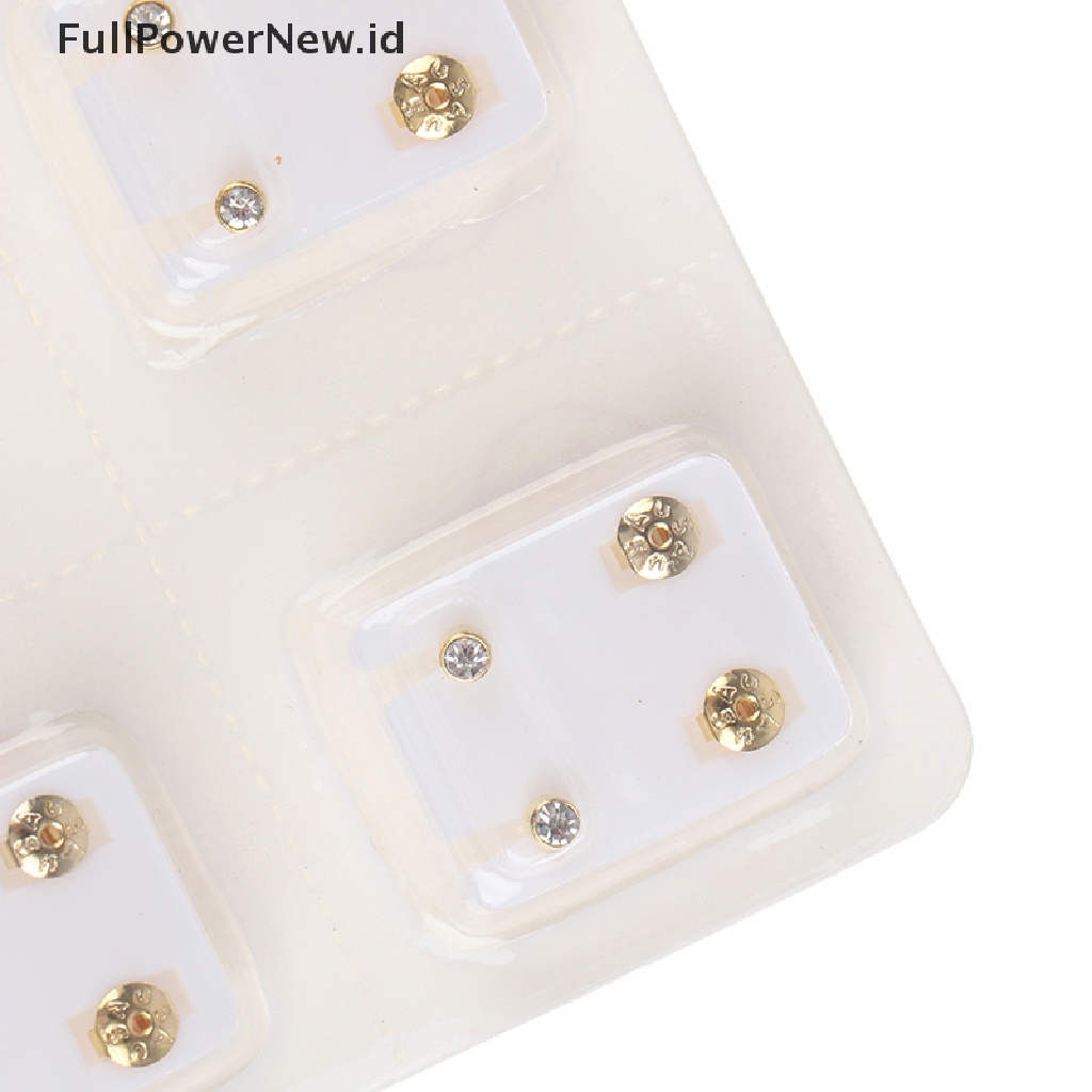 Power 12pasang Anting Alat Ear Stud Surgical Steel Earrings Jewelry ID