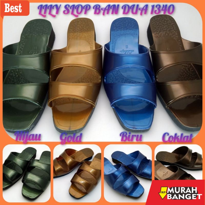 Cocok buat lebaran- Sandal Lily Ban Dua/Sendal Jadul Original type 1340 Spesial Untuk Pria Atau Wani