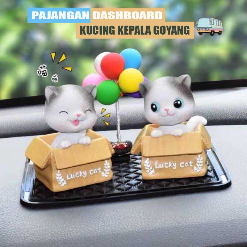 BQS Pajangan Hiasan Dashboard Mobil Kucing Kepala Goyang