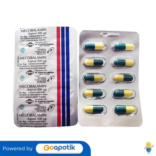 MECOBALAMINE NOVELL 500 MCG STRIP 10 KAPSUL