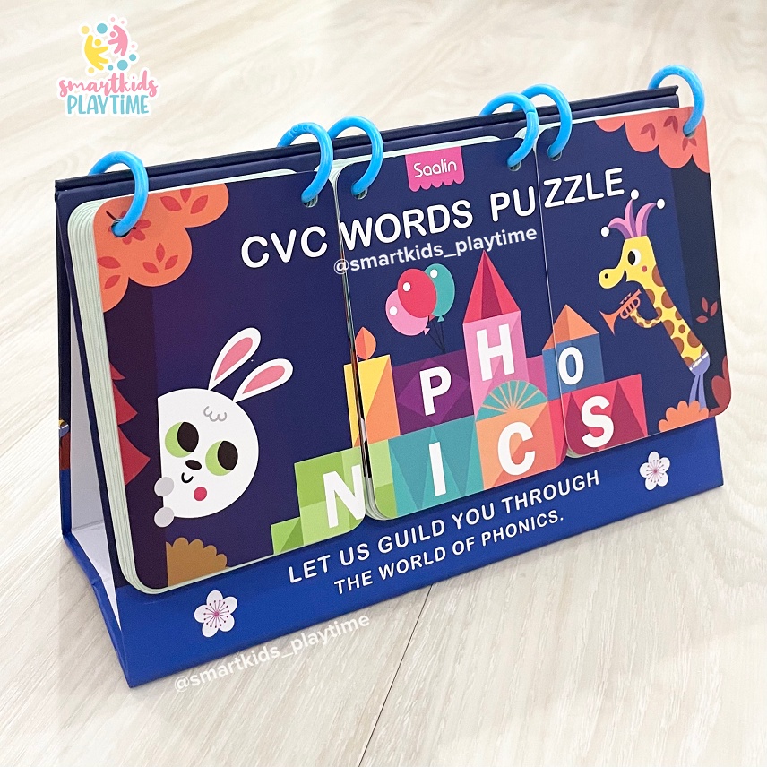 Saalin CVC Words Phonics Puzzle include Postee
