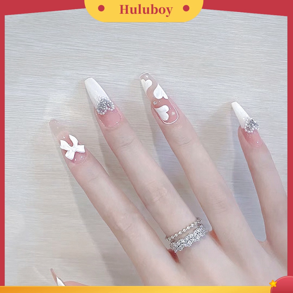 {In Stock} 50Pcs/Set Nail Art Rhinestones Gaya Perancis Efek 3D Geometris Datar Belakang Cinta Hati Bentuk Bunga Mutiara Imitasi Manikur Ornamen Untuk Nail Art Belajar