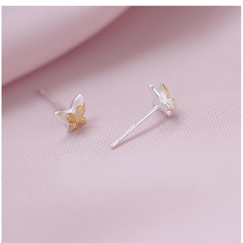 Goldkingdom Aksesoris Perhiasan Fashion Ready Stock Jika Anda Mekar Kupu-Kupu Dari Paku Tremella Asli Perempuan Manis Hiasan Telinga Kupu-Kupu Tiga Dimensi