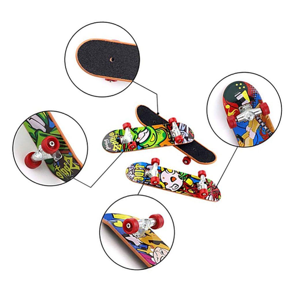 Mxbeauty Mini Fingerboard Lovable 3pcs Alloy Slide Mainan Aneh Papan Jari Natal Kekinian Foundation Fingerboard