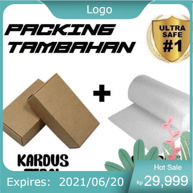 

Tambahan peacking babble wrap dan kardus