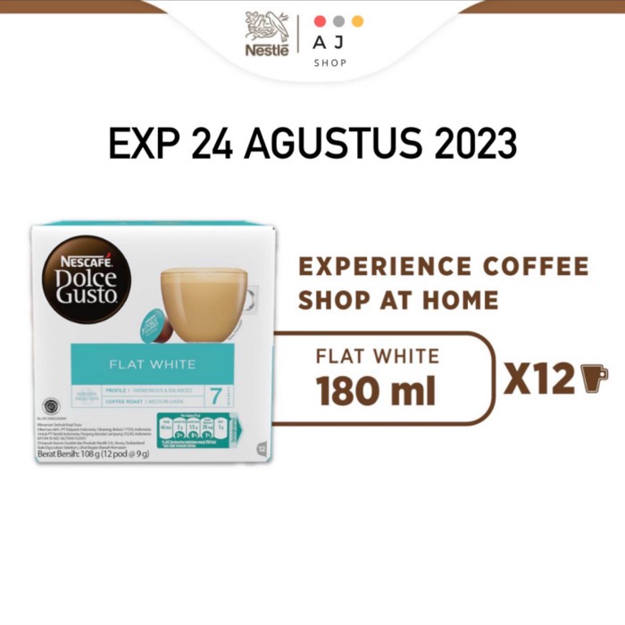 

[Ready Stock-Terjangkau] Nescafe Dolce Gusto Flat White Capsule - Original - EXP 24 AGS'23