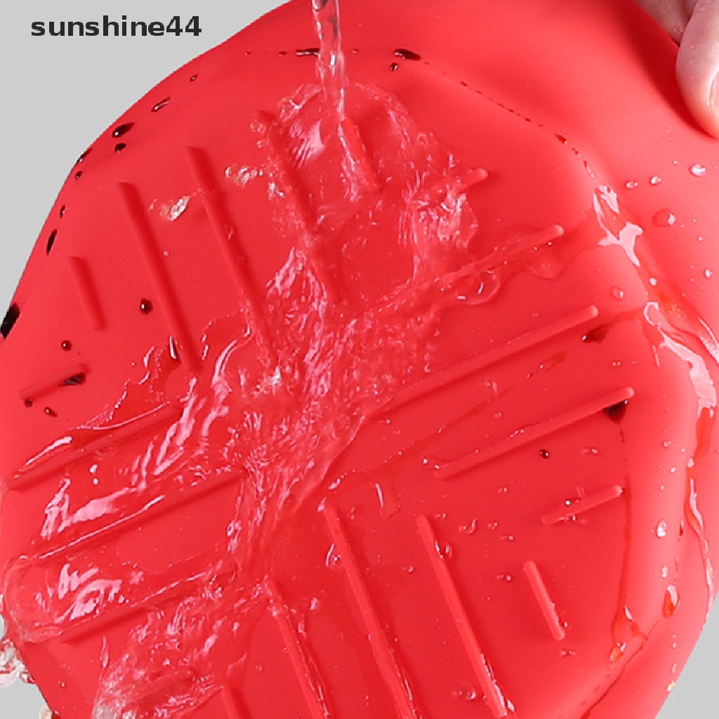 Sunshine Airfryer Silicone Square Basket Silicone Tray Untuk Airfryer Mudah Bersih Dish Liner Pizza Plate Grill Pan Mat Air Fryer Aksesoris ID