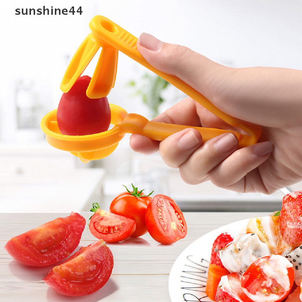 Sunshine 1Pc Alat Pemotong Pengiris Tomat Kecil Kitchen Pizza Grape Slicer Kitchen Tools ID