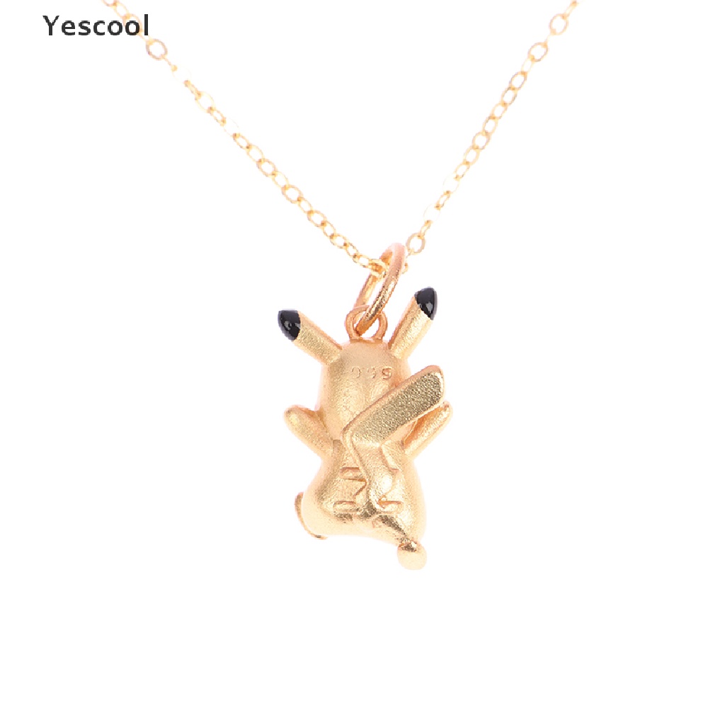 Yescool Pokemon Kartun Jepang Pikachu Kreatif Warna Emas Kalung Hadiah Natal ID