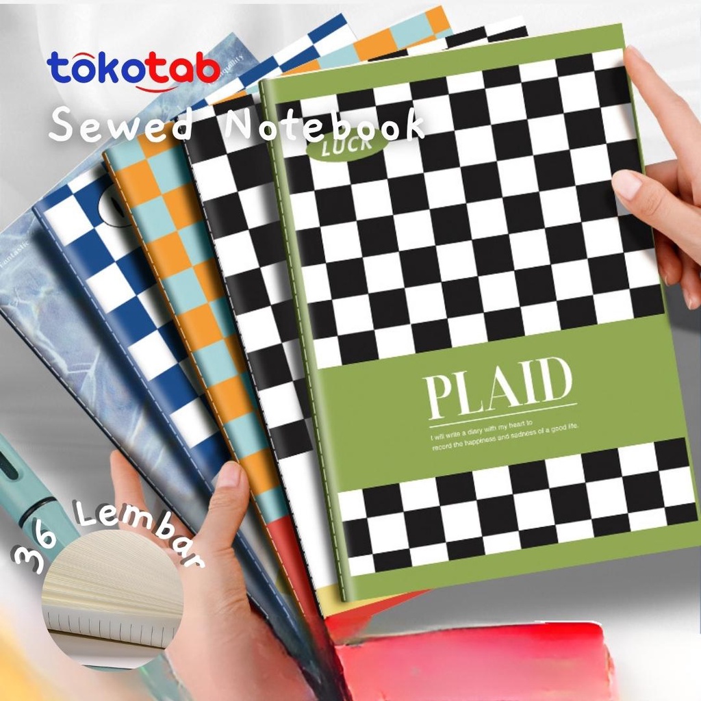 

Tokotab - Buku Catatan Motif Ukuran A5 / Sewed Notebook A5 / Simple Note Notepad Diary Planner dan Jurnal 72 Halaman