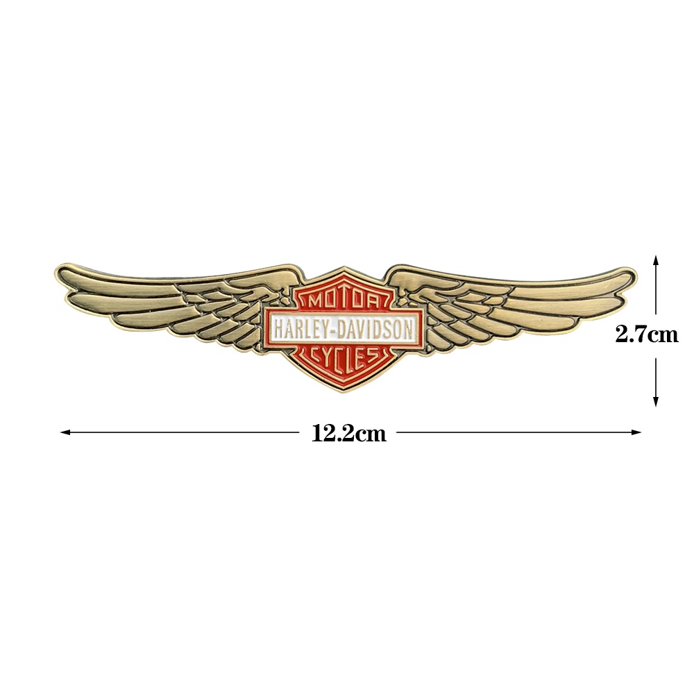 Harley Gantungan Kunci Motor Keren Fuel Tank Side Sticker 3D Zinc Alloy Logo Dekorasi Stiker Untuk Harley FORTY EIGHT/Khusus Cowok Gemuk/1200T/STREET ROD/Xr1200