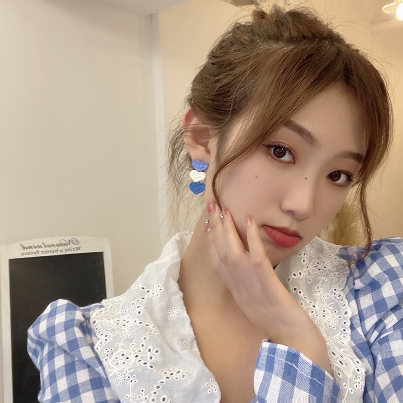 Anting Pink Manis Perempuan2023 New Love Dan Anting Lucu