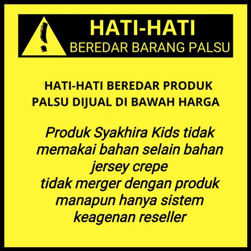 ORIGINAL Syakhira Kids | Jilbab Bergo List | Jilbab Anak SD | Kerudung Anak SD