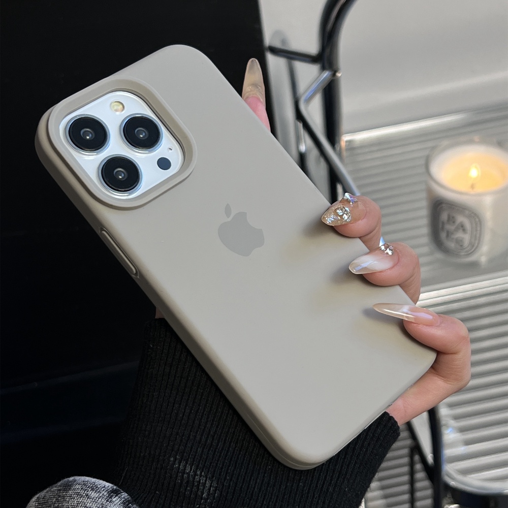 IPHONE Casing Ponsel Silikon Cair Untuk Iphone11 12 Pro Max13 14 Pro Max Casing Iphone14 Plus Full Cover Shockproof Soft Case