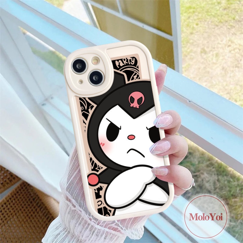 IPHONE Couple Kartun Lucu Kuromi Baku Case Kompatibel Untuk Iphone11 14 12 13 Pro Max 7Plus 7 8 6 6s Plus XR X XS Max SE 2020 Soft Tpu Back Cover