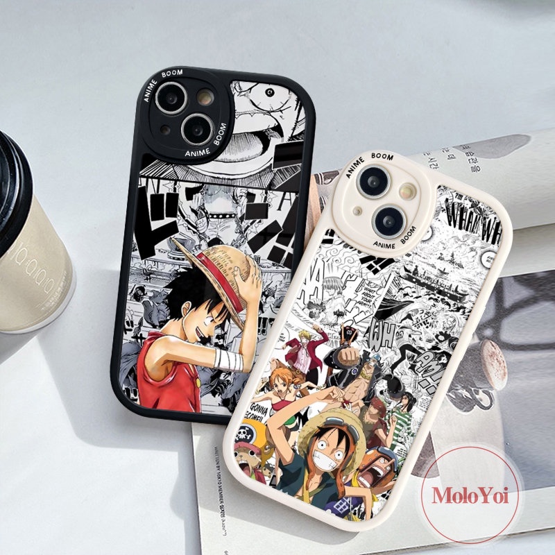 IPHONE Casing Ponsel One Piece Luffy Kompatibel Untuk Iphone14 13 11 12 Pro Max11 XR 7 8 6s 6 plus XS Max X SE 2020 Trendi Kartun Anime Lucu Lembut Tpu Penutup Belakang