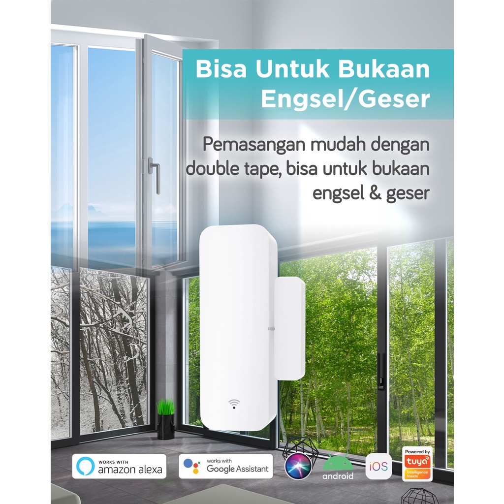 BARDI Smart Home WIFI Window &amp; Door Sensor - Tidak perlu Hub