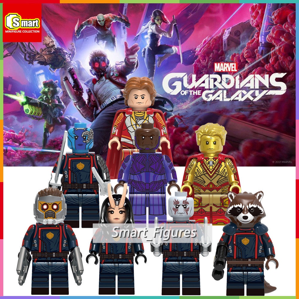 Seri Superhero Star Lord Roket Rakun Mantis Penghancur Drax Boneka Rakitan Blok Bangunan Mainan Hadiah Barudak