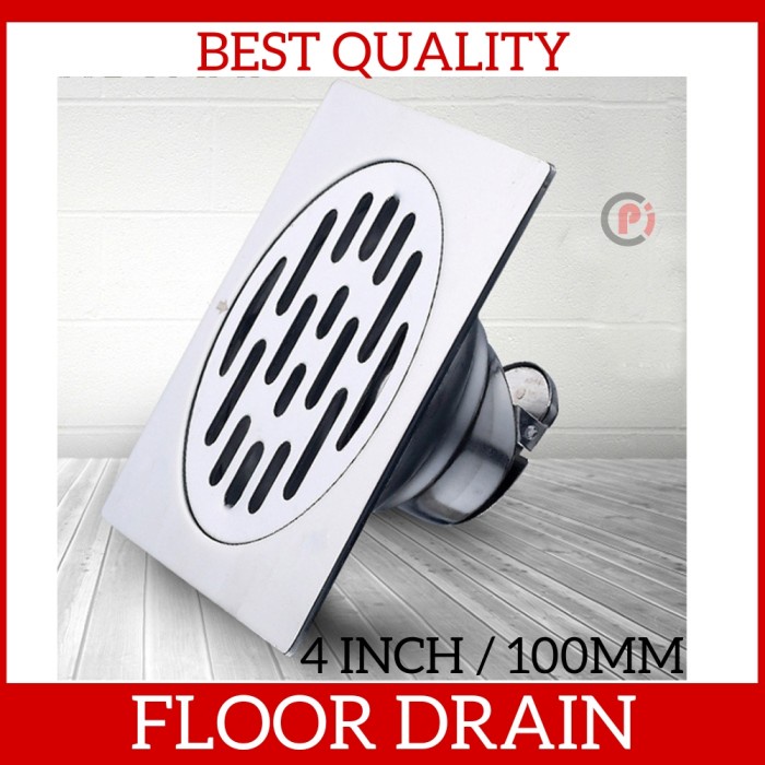 Floor Drain Saringan Lantai Got Kamar Mandi Bahan Staineless Uk 4 Inch