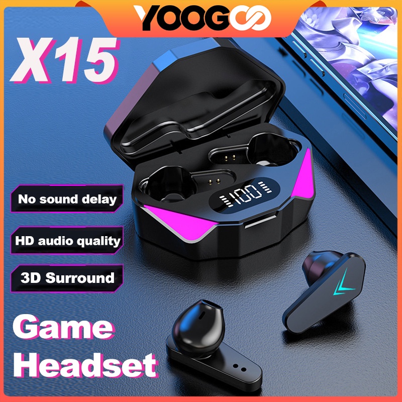 X15 Gaming Bluetooth Headset Sport Bluetooth 5.0 Wireless Gamer Earphone Mic