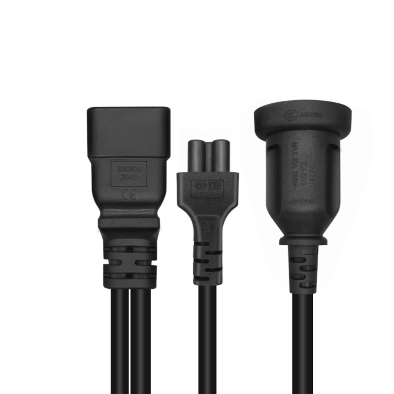 Zzz 1ft IEC320 C20 Ke IEC320 C5+AU Female AC-Power Extension Cable Kabel Adapter Cord