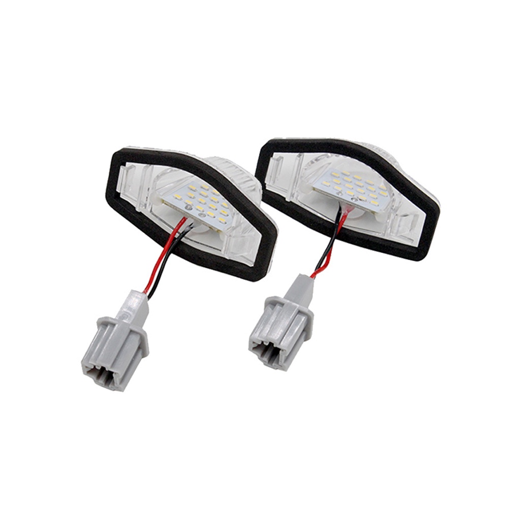 2pcs Led Plat Lampu Auto Mobil styling Led Tail light Lampu Led Putih Untuk Honda Civic Coupe FR-V CR-V JAZZ Element StreamGT