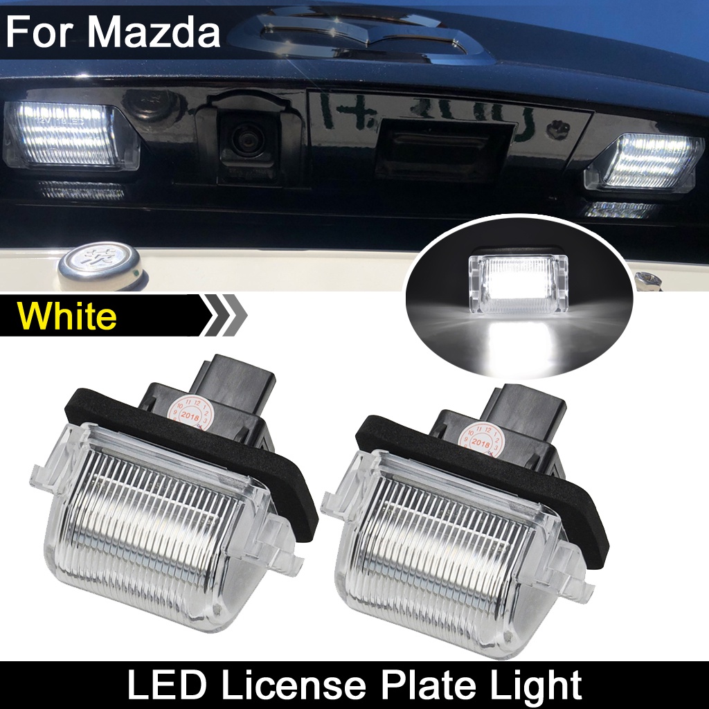 2pcs Lampu Plat Nomor Plat LED Putih Lampu Untuk Mazda 52012-2014 Untuk Mazda CX-9 2007-2015