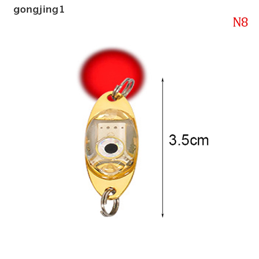 Ggg LED Umpan Pancing Ikan Flash Lamp Blink Fishing Tackle Metal Spoon Lure Light ID