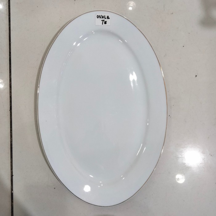 piring oval 16 inch / piring saji / piring prasmanan keramik JM