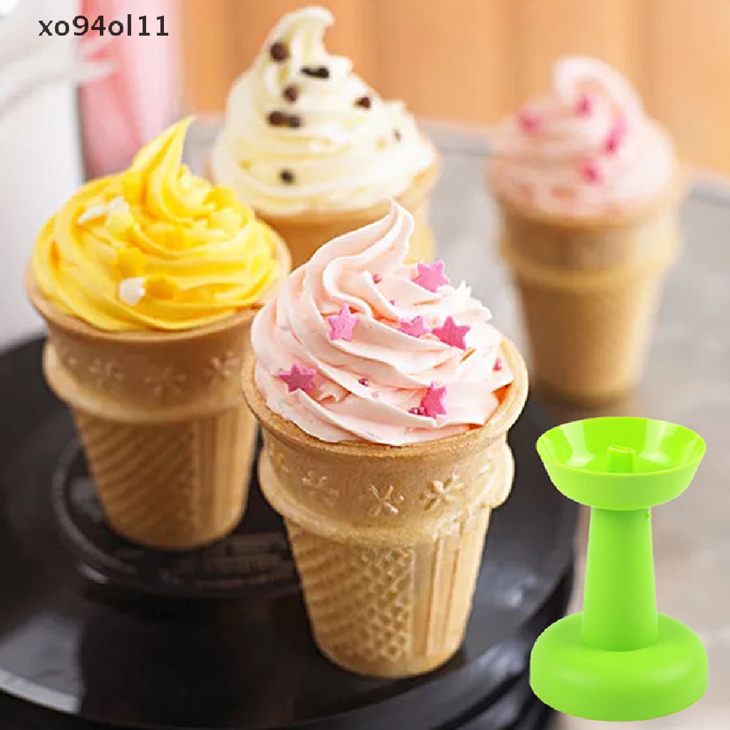 Xo Tempat Es Krim Portable Ujung Ganda Untuk Anak-Anak Drip Guard Cone Popsicle OL