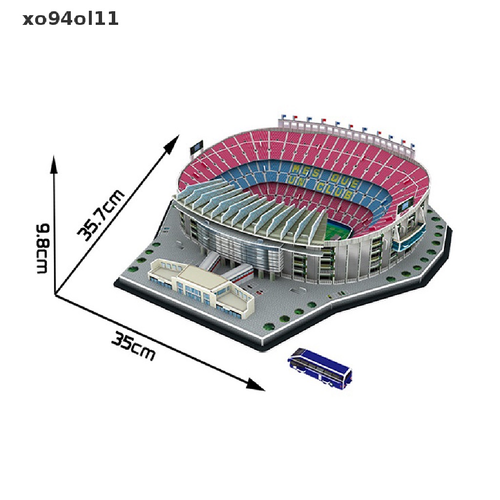 Xo Classic Jig DIY 3D Puzzle Stadion Sepak Bola Dunia Rakitan Model Bangunan OL