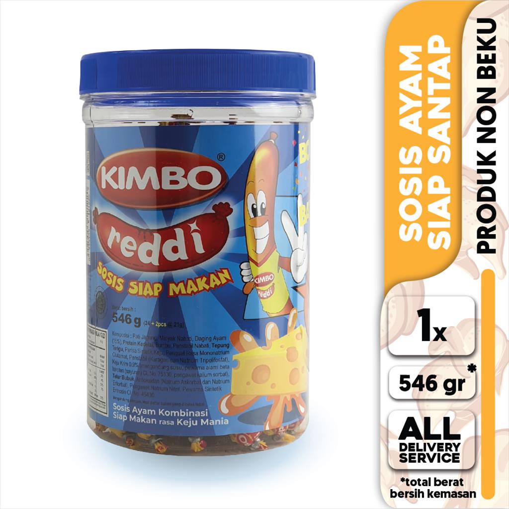 KIMBO Reddi Sosis Ayam Rasa Keju Mania Toples