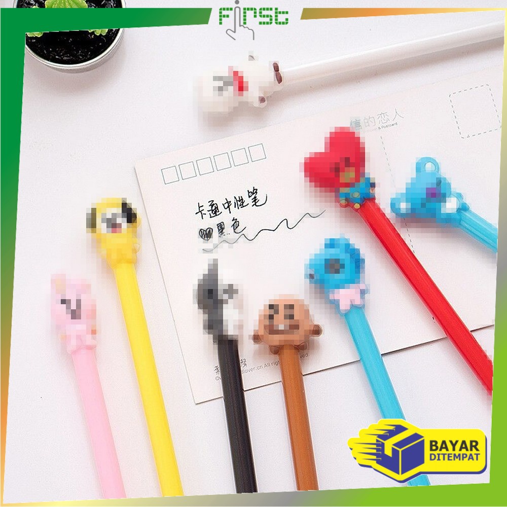 

✨Ballermall✨ *COD* FH-A1 (COD) Pena Bangtan ARMY Cute Cartoon Ballpoint Pen / Pulpen Gel Lucu