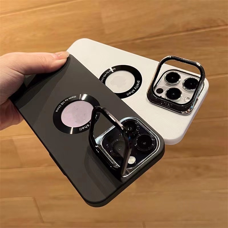 IPHONE Casing Mewah Iphone14 Pro Max Dengan standCase Iphone12 13 Pro Max Pelindung Kamera lens case Tertutup Penuh Perlindungan shockproof hard back cover