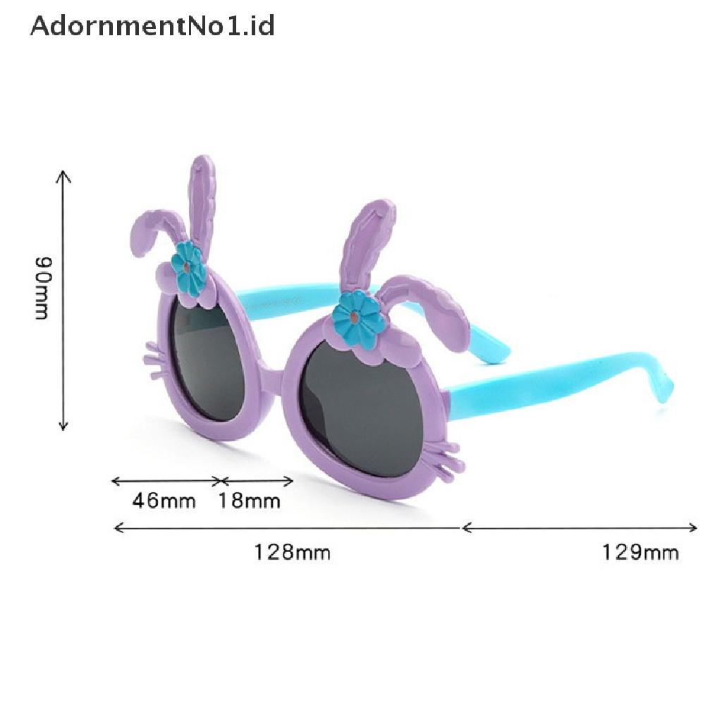 [AdornmentNo1] Kacamata Hitam Polarized Anak-Anak Kartun Kelinci Silikon Bingkai Besar Kacamata Anti-ultraviolet Kacamata Kerai [ID]