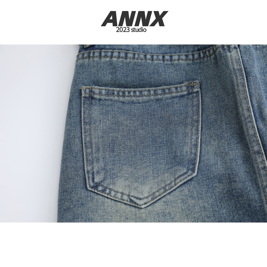 Red ANNX2023 rok gaya Hong Kong retro baru versi Korea manis keren desain pinggang tinggi rasa rok denim A-line ramping