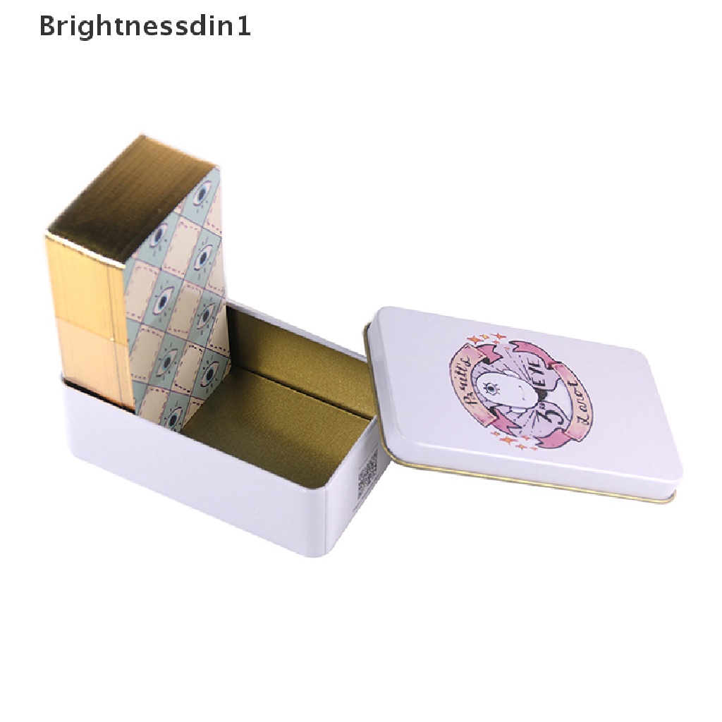 [Brightnessdin1] Tin Box Kartu Tarot Mata Ketiga Ramalan Ramalan Deck Party Board Game w/Butik Manual