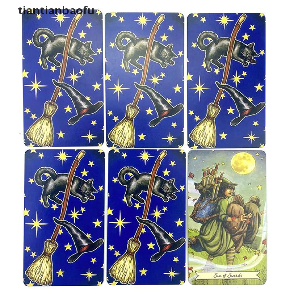 [tiantianbaofu] Besi Kotak Everday Witch Tarot Card Ramuan Ramalan Dek Permainan Pesta w/Butik Manual