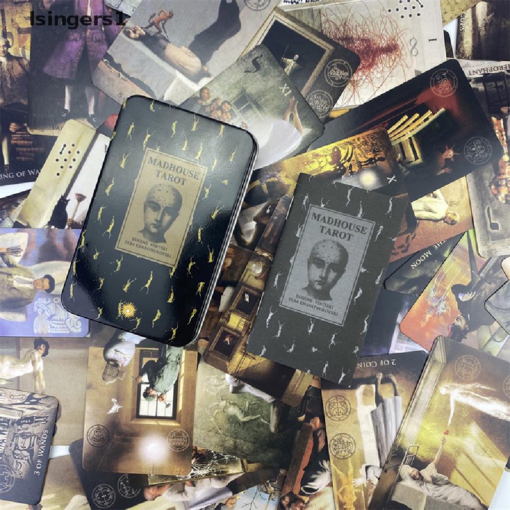 [lsingers1] Kotak Besi Buatan Rumah Tarot Ramalan Deck Permainan Pesta Keluarga w/Butik Manual