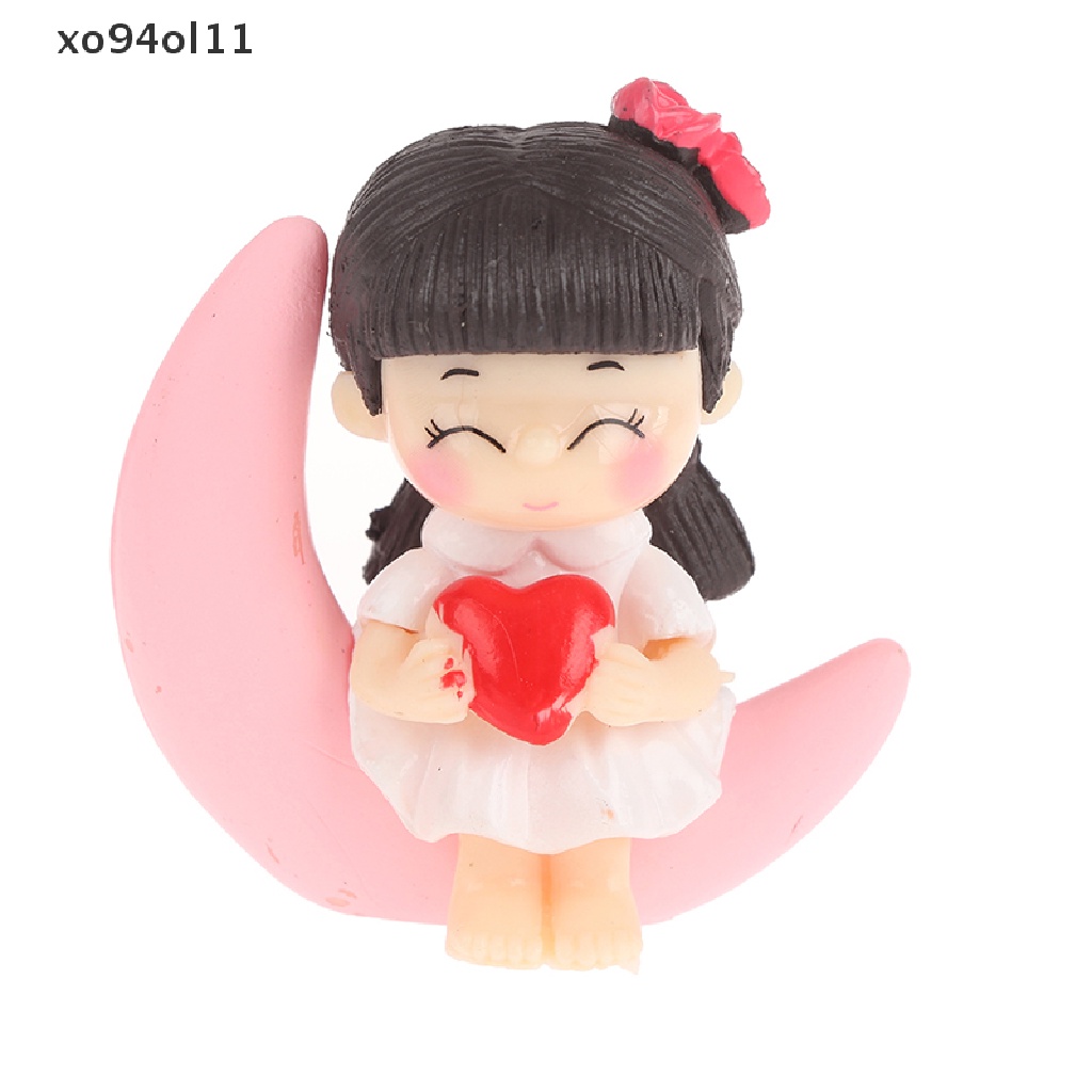 Xo 1pasang Patung Pasangan Romantis Bulan Diy Ornamen Dekorasi Meja Rumah OL