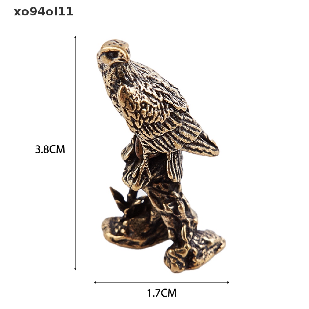 Xo 1PCS Patung Ornamen Patung Miniatur Eagle Kuningan Aksesoris Dekorasi Rumah OL