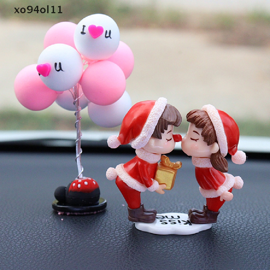 Xo Dekorasi Mobil Kartun Lucu Pasangan Natal Patung Balon Ornamen Dashboard Aksesoris Interior Mobil OL