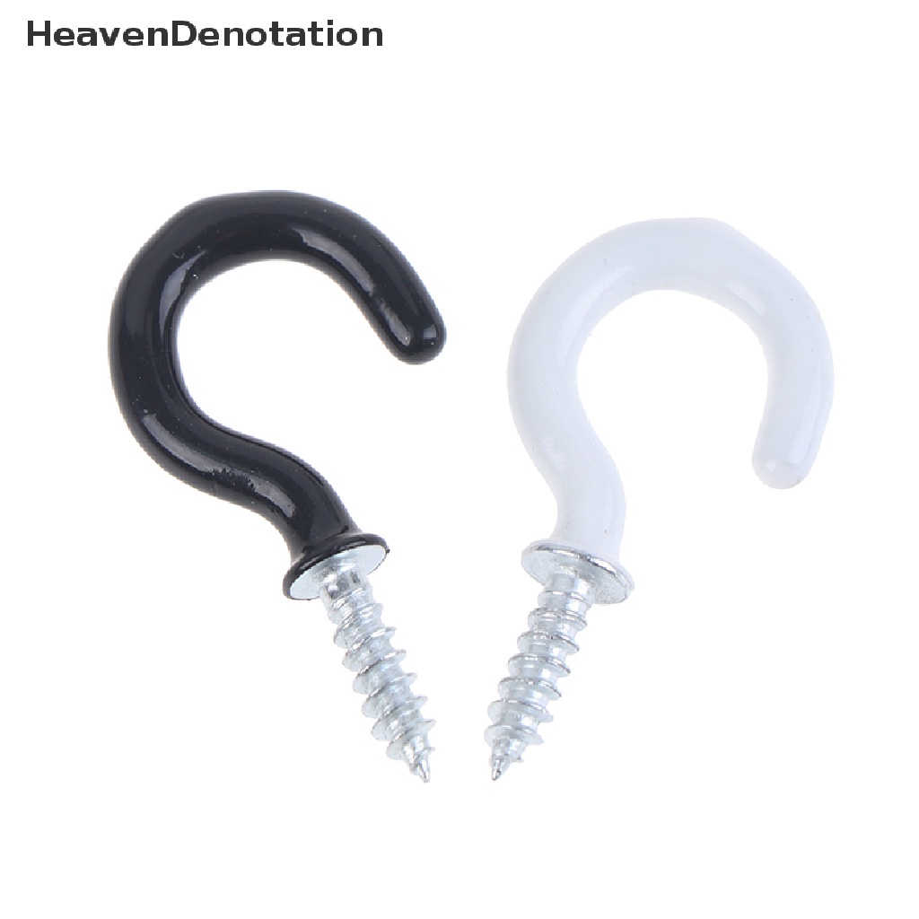 [HeavenDenotation] 10pcs Mug Gantungan Bahu Cup Hooks Heavy Duty Screw-In Ceiling Hooks Cup HDV