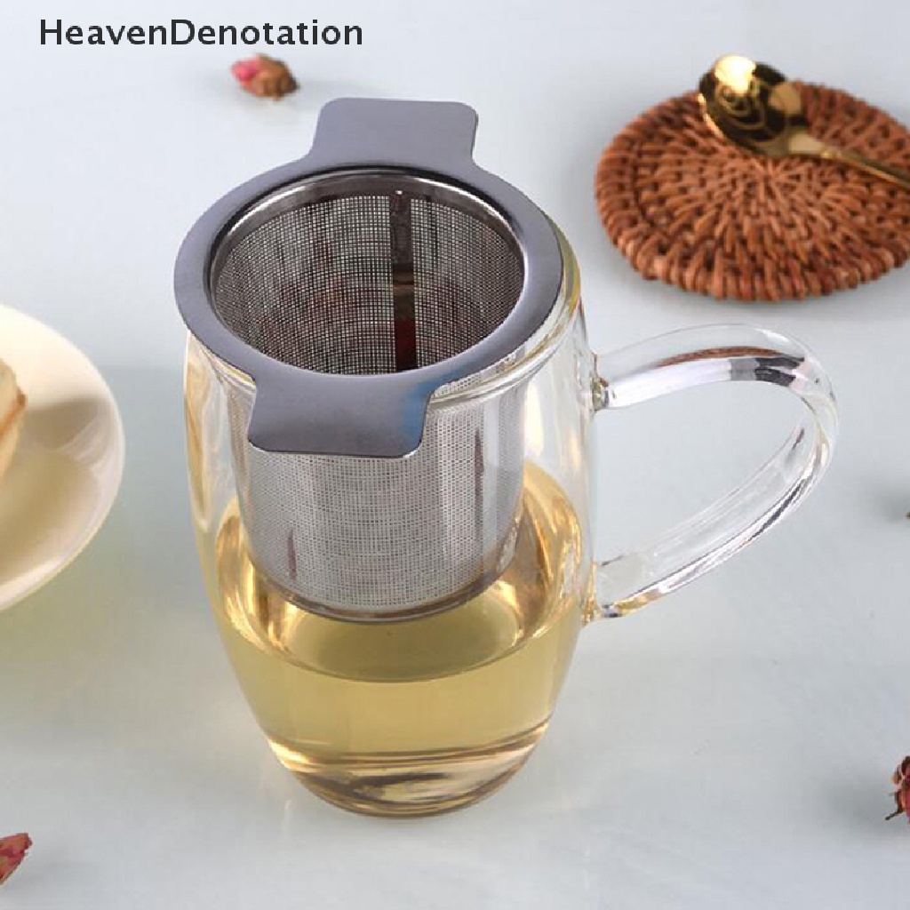 [HeavenDenotation] Stainless Steel Mesh Tea Infuser Metal Cup Strainer Penyaring Daun Longgar Tanpa Tutup  Hdv