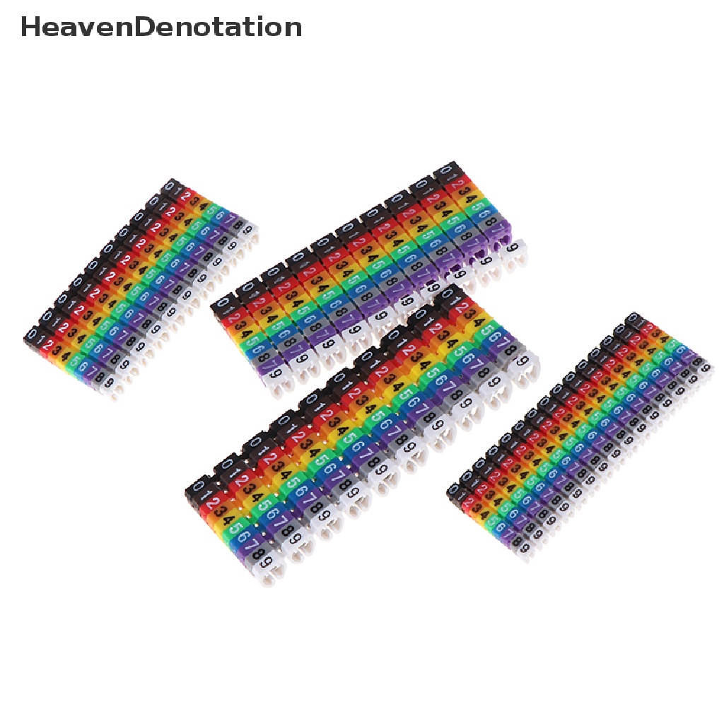 [HeavenDenotation] Kabel Spidol Label Tag Angka C-Type Marker Warna-Warni Untuk Kawat 1.5/2.5/4.6mm 2hdv