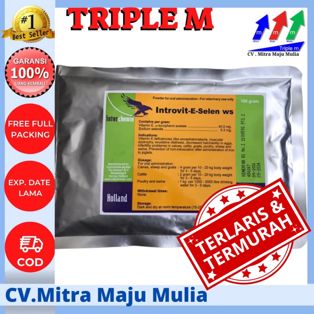 Introvit E selen WS 100gram Vitamin Meningkatkan Fertilitas dan Sistem Kekebalan