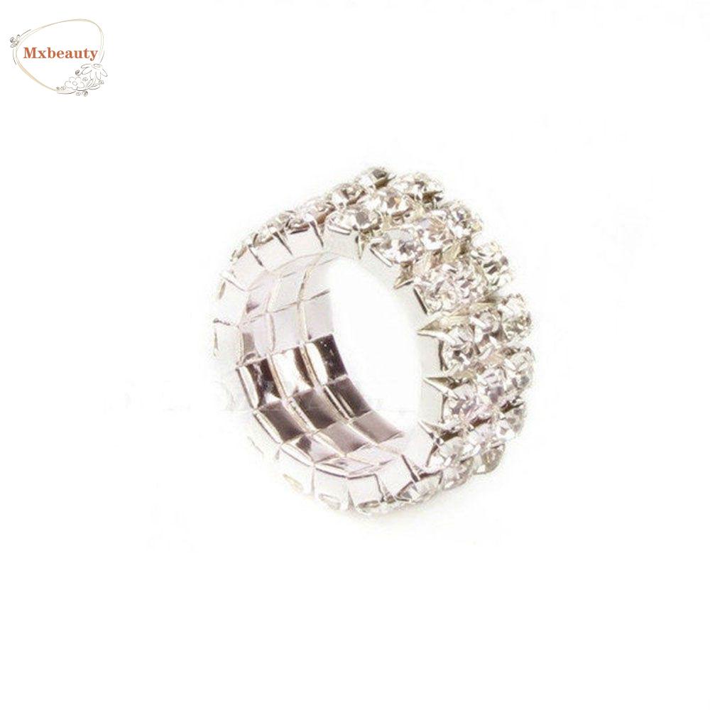 Mxbeauty Cincin Jari Elastis Fashion Atasan Unik Kreatif Perhiasan Pengantin Berlian Imitasi Populer