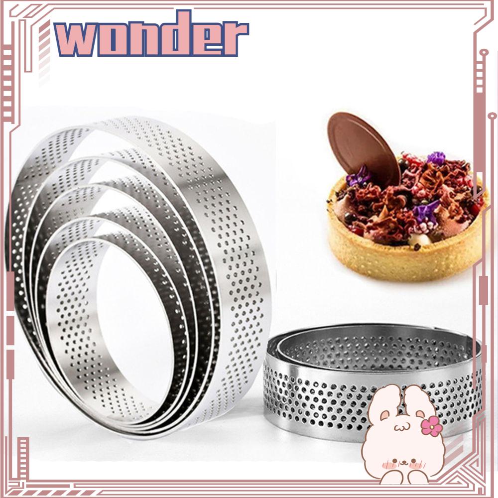 Wonder Tartlet Cetakan Alat Dekorasi Berlubang French Dessert Mousse Circle Mould