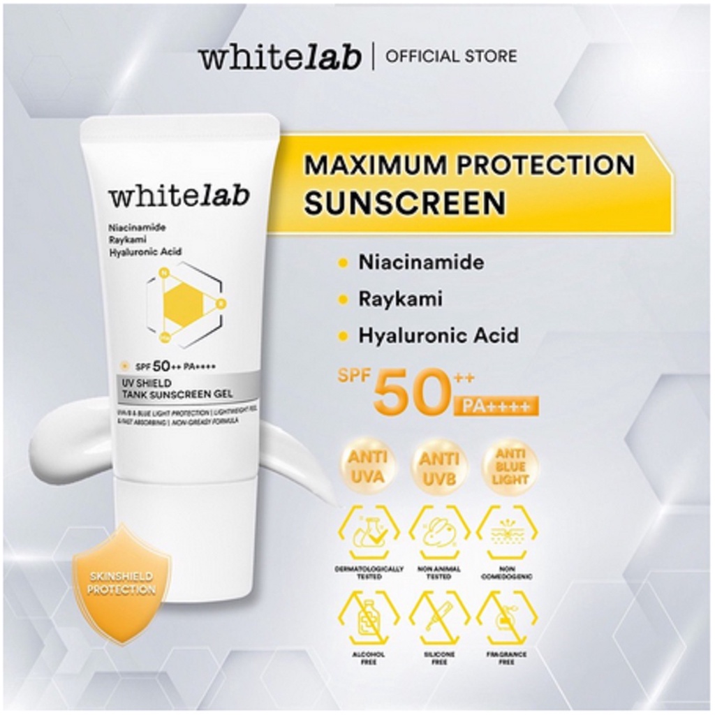 WHITELAB UV Shield Tank Sunscreen Gel SPF 50++ PA++++ - Sunscreen Sunblock WHITELAB 30 gr