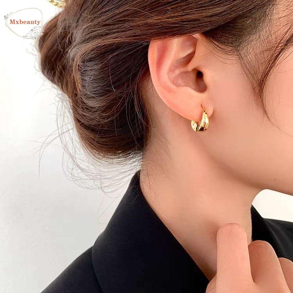 Mxbeauty Wanita Anting Hoop Indah Sederhana Perhiasan Fashion Ear Hoop U Shape Kepribadian Tembaga Gaya Korea Earrings